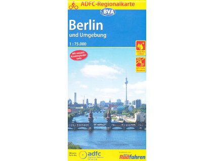 cyklomapa Berlin und Umgebung 1:75 t.  voděodolná