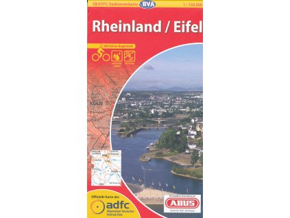 cyklomapa Rheinland, Eifel 1:150 t. (č.15) voděodolná