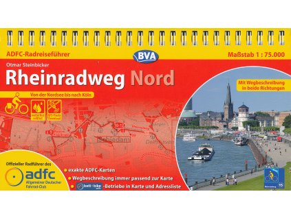 cykloprůvodce Rheinradweg Nord 1:75 t. Nordsee-Koln německy