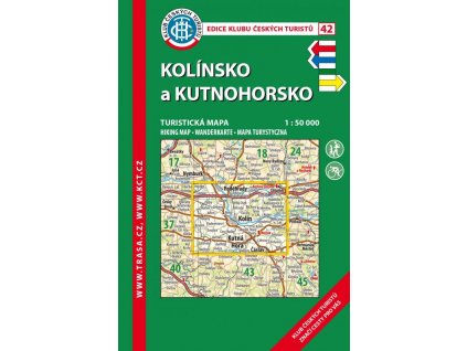 Kolínsko a Kutnohorsko -  mapa KČT č.42