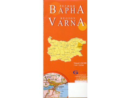 mapa Varna, Shumen region 1:260,280 t.
