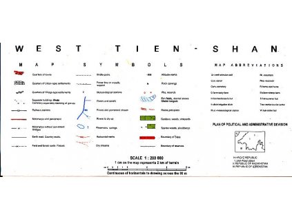 mapa West Tien-Shan 1:200 t.