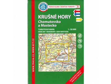 Krušné hory -  Chomutovsko a Mostecko -  mapa KČT č.5