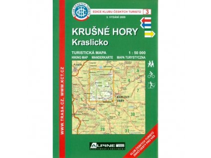 Krušné hory -  Kraslicko -  mapa KČT č.3