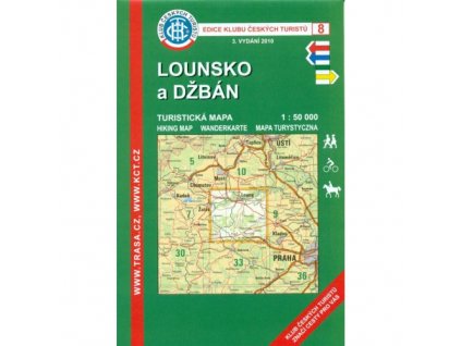 Lounsko a Džbán -  mapa KČT č.8