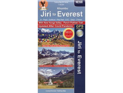 mapa Jiri, Everest, Khumbu 1:100 t.