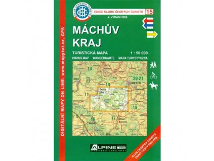 Máchův kraj -  mapa KČT č.15