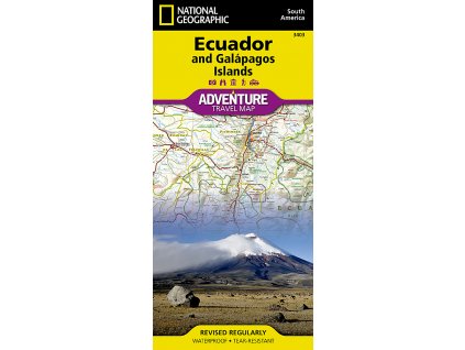 mapa Ecuador, Galápagos 1:750 t. NG voděodolná