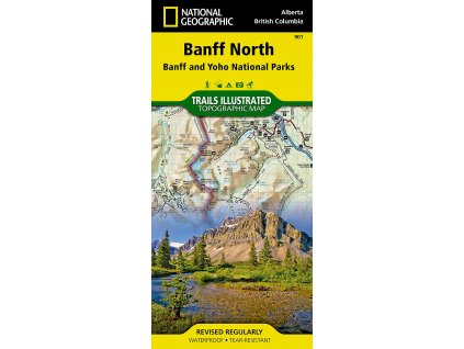 mapa Banff north 1:100 t. National Geographic voděodolná