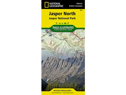 mapa Jasper north 1:100 t. National Geographic voděodolná