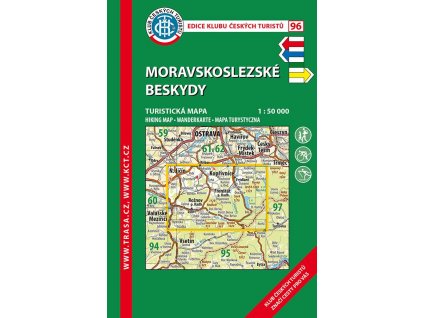 Moravskoslezské Beskydy -  mapa KČT č.96