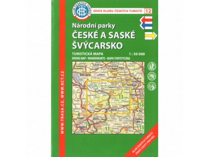 NP České a Saské Švýcarsko -  mapa KČT č.12