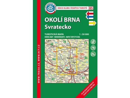 Okolí Brna -  Svratecko -  mapa KČT č.85