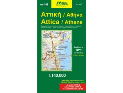 mapa Attica, Athens 1:140 t.