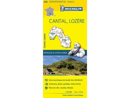 mapa Cantal,Lozere 1:175 t.