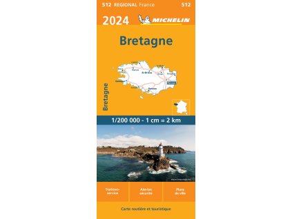 mapa Bretagne (Bretaň) 1:200 t.