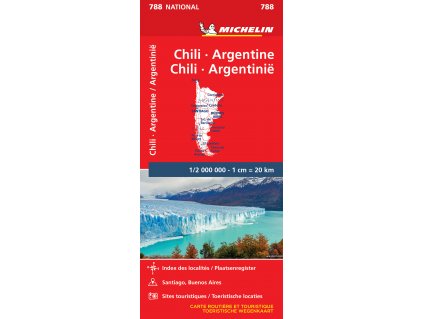 mapa Chile, Argentina 1:2 mil.