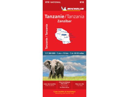 mapa Tanzania,Zanzibar 1:1,3 mil.