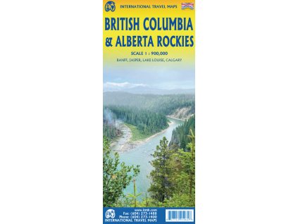 mapa British Columbia & Alberta Rockies 1:900 t.