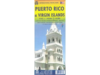 mapa Puerto Rico,US Virgin Islands 1:190 t.,1:50 t. ITM