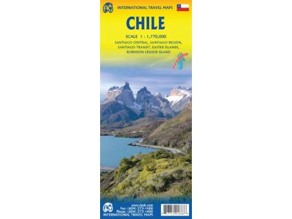 mapa Chile 1:1,750 t. voděodolná ITM