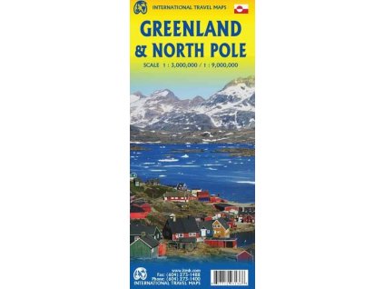 greenland north pole region travel map itm 1207 1 p