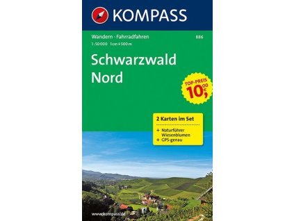 Schwarzwald Nord (set 2 map, Kompass - 886)