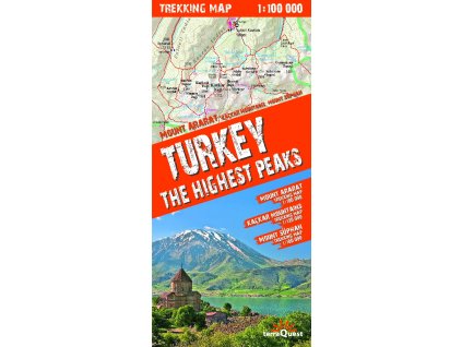 mapa Turkey The Highest Peaks 1:100 t., 1:120 t. (Kačkar, Ararat) laminovaná