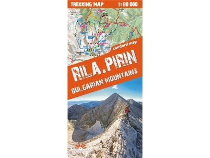 mapa Rila a Pirin 1:80 t. laminovaná