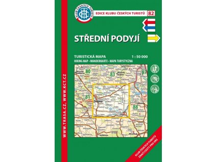 Střední Podyjí -  mapa KČT č.82