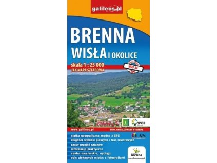 mapa Wisla,Brenna i okolice 1:25 t.