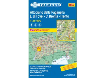 Altopiano della Paganella, L. di Tovel, C. Brenta, Trento (Tabacco - 067)