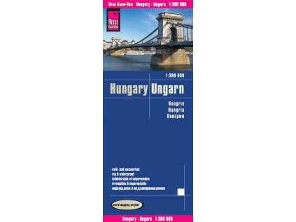 mapa Hungary (Maďarsko) 1:380 t.