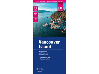 mapa Vancouver Island 1:250 t./ Vancouver City 1:50 t. voděodolná