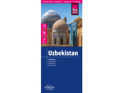 mapa Uzbekistan 1:1 mil. voděodolná
