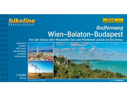 cykloprůvodce Wien-Balaton-Budapest 1:75 t. německy