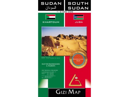 mapa Sudan, South Sudan 1:2,5 mil.