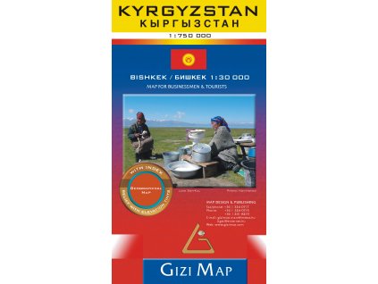 mapa Kyrgyzstan 1:750 t.