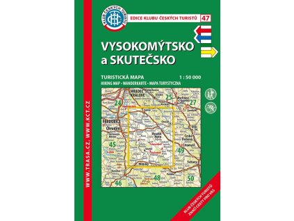 Vysokomýtsko a Skutečsko -  mapa KČT č.47
