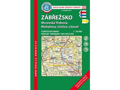 Zábřežsko -  mapa KČT č.52