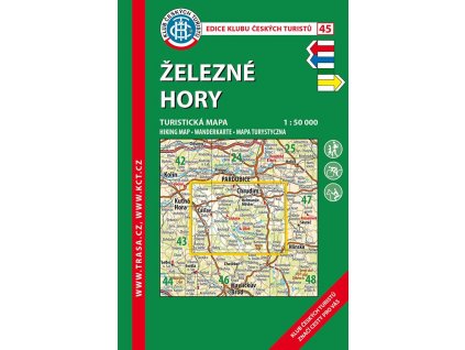 Železné hory -  mapa KČT č.45