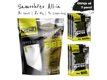 Samoohřevný SET  ALLinONE | 3x30g + 2x60g + Zipper bag