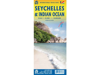 mapa Seychelles & Indian Ocean 1:45 t. - 1:10mil. ITM