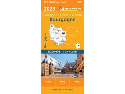 mapa Bourgogne Franche Comte 1:200 t.