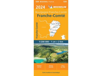 mapa Bourgogne Franche Comte 1:200 t.