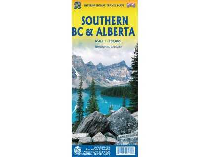 mapa British Columbia Columbia South / Alberta South 1:900 t.