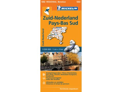 mapa Netherlands South (Nizozemí jih) 1:200 t.