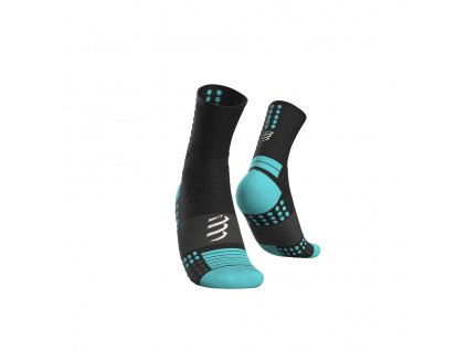 Compressport ponožky Pro Marathon - černá/modrá (Velikost S)