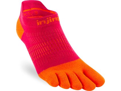 Injinji ponožky RUN no show - červená/oranžová (Velikost L)