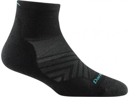 Darn Tough ponožky RUN 1/4 ULTRA Lightweight s výstelkou - dámské - černé (Velikost L)